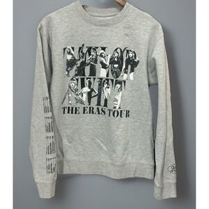 Taylor Swift The Eras Tour 2023 Crewneck Sweatshirt Sweater Gray Women's Size M